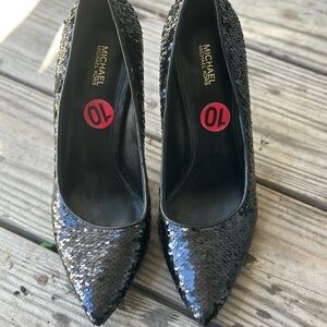 Michael Kors Black Sequin Heels